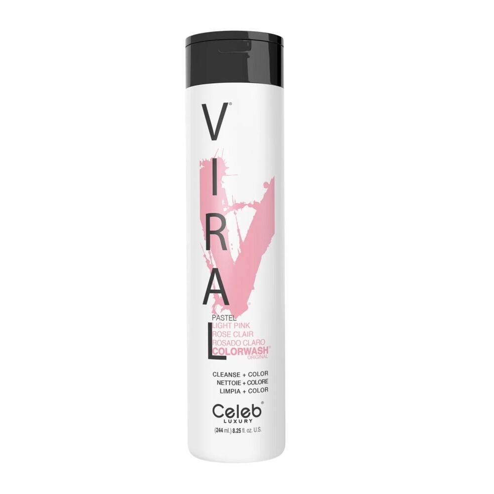 Celeb Luxury Viral Pastel Light Pink Colorwash Shampoo New